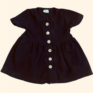 Size 6-12 month Black Button-Up Baby Dress